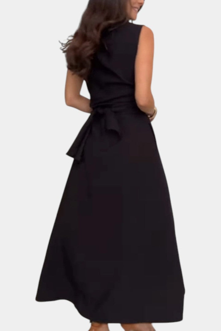 Meryl | Vestido Midi de Estilo Camisa con Botones