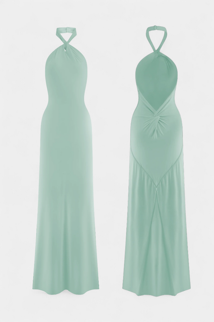 Trinity | Vestido Halter Ajustado con Espalda Fruncida