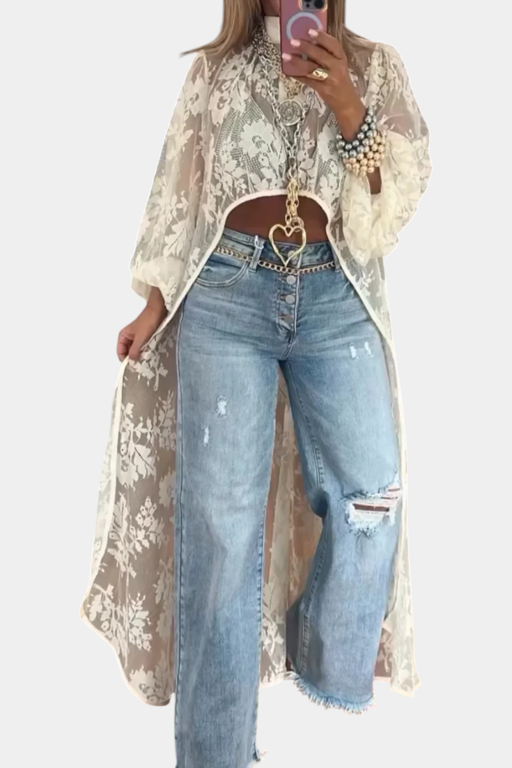 Nyxelle | Top Maxi de Encaje