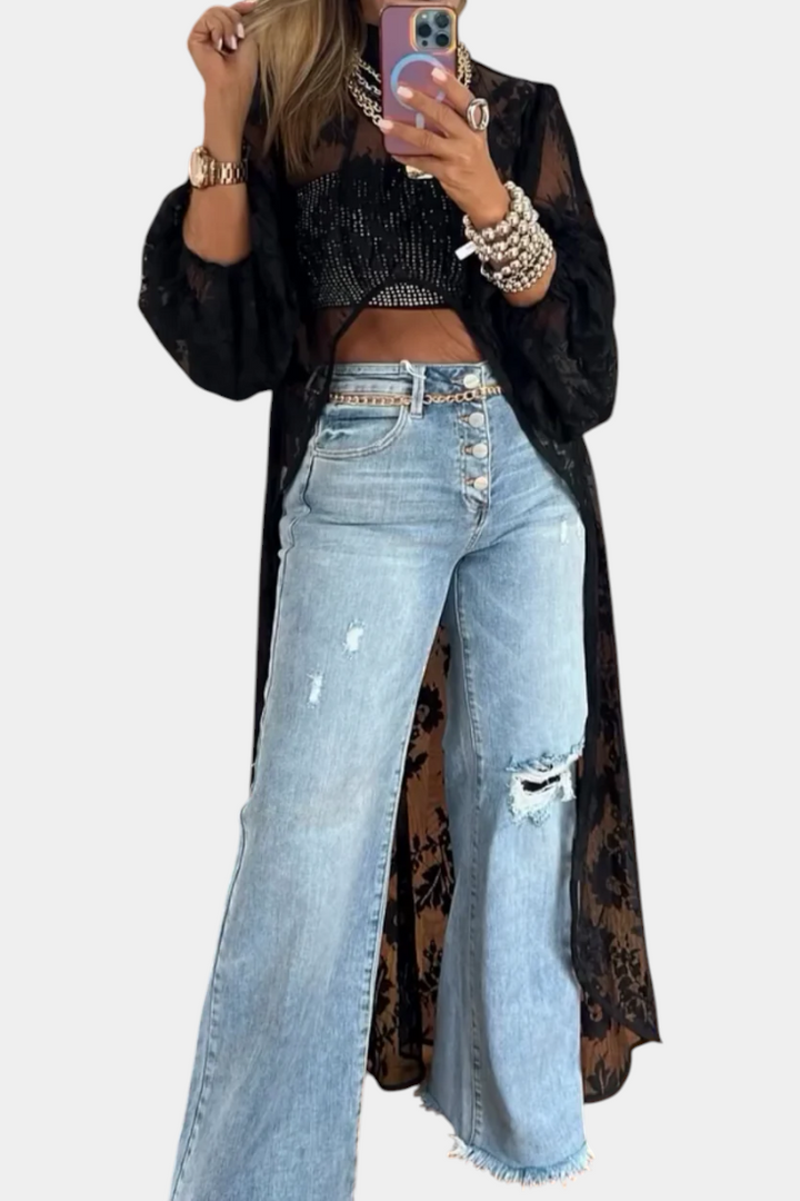 Nyxelle | Top Maxi de Encaje