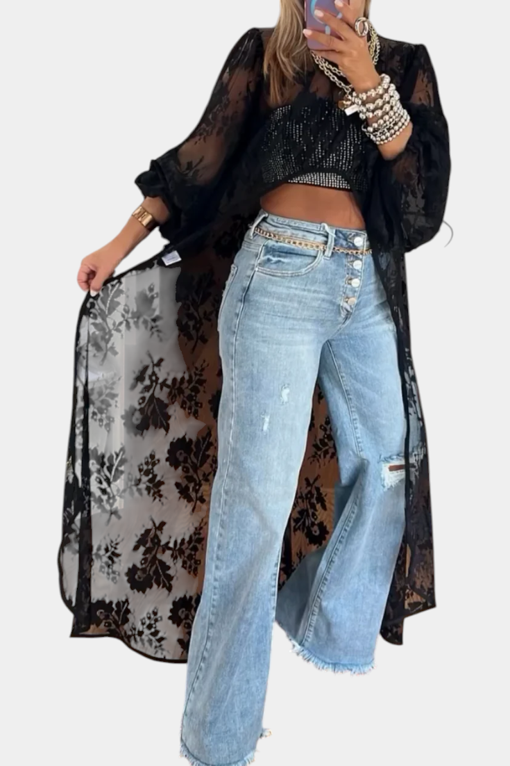 Nyxelle | Top Maxi de Encaje