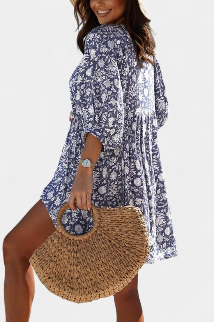 Daniela | Vestido Mini Boho Floral