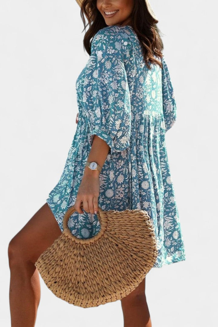 Daniela | Vestido Mini Boho Floral