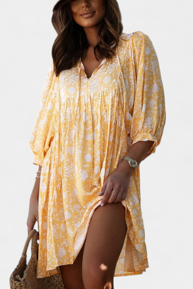 Daniela | Vestido Mini Boho Floral