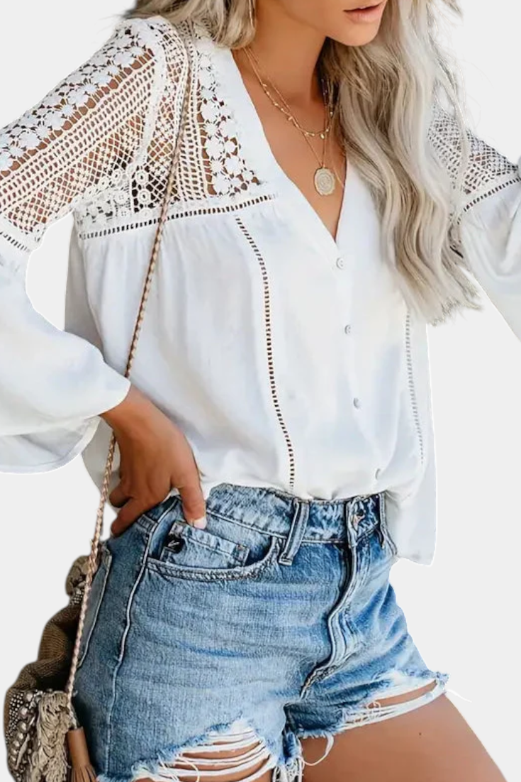 Spice | Blusa de Encaje Sunwoven