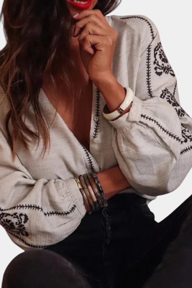 Amara | Top de mezcla de lino