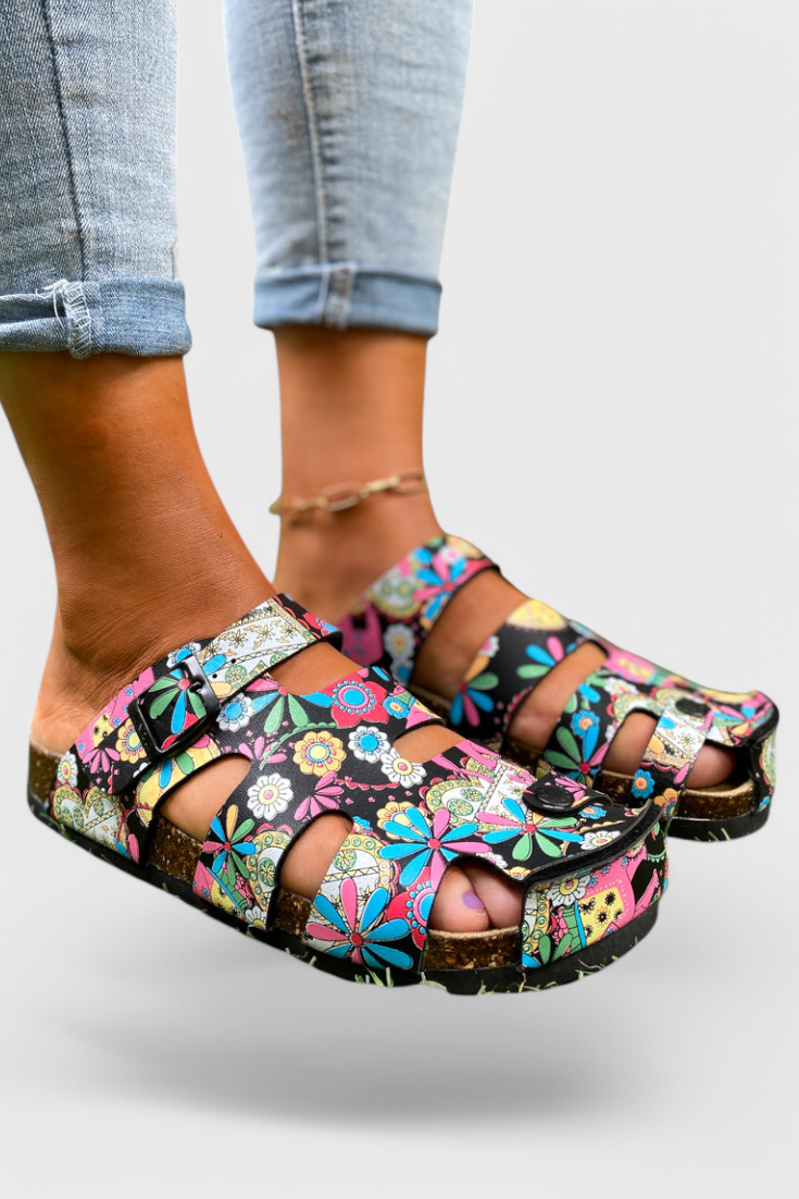 Anna | Zuecos Isolde con Hebilla de Corcho