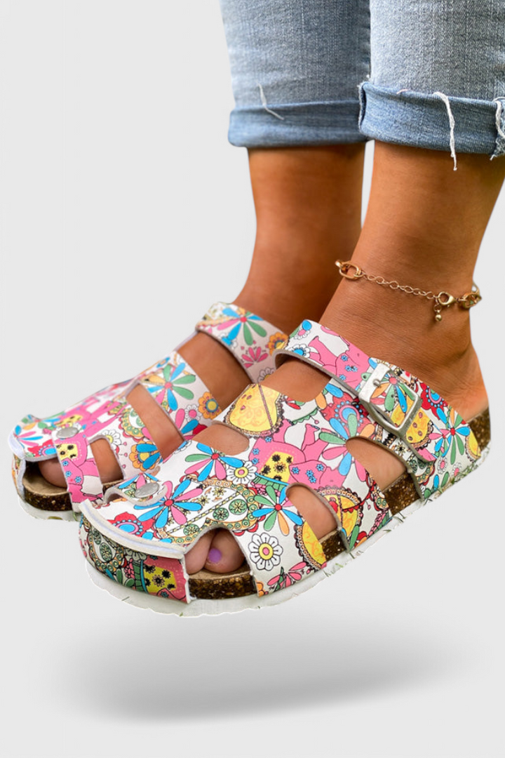 Anna | Zuecos Isolde con Hebilla de Corcho