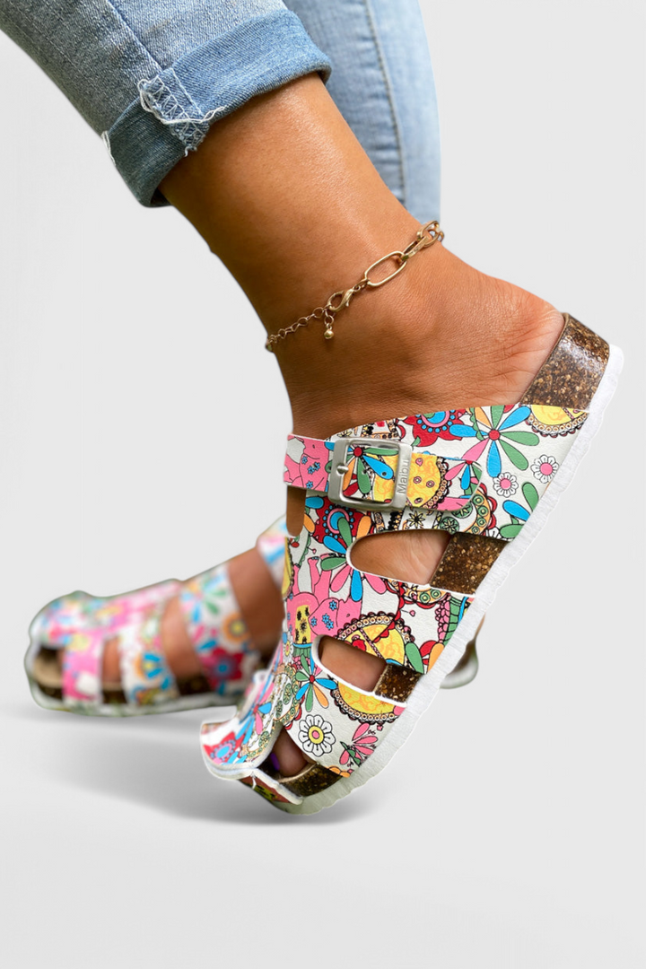 Anna | Zuecos Isolde con Hebilla de Corcho