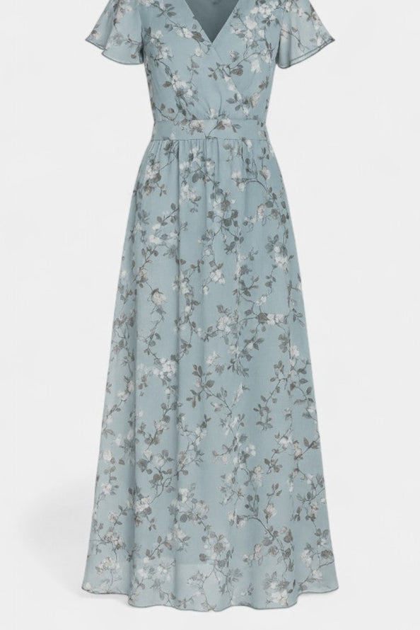 Amara | Vestido Maxi Floral con Escote en V