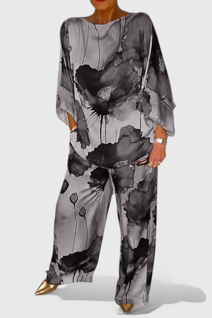 Karoline | Conjunto Floral de Dos Piezas con Ajuste Relajado