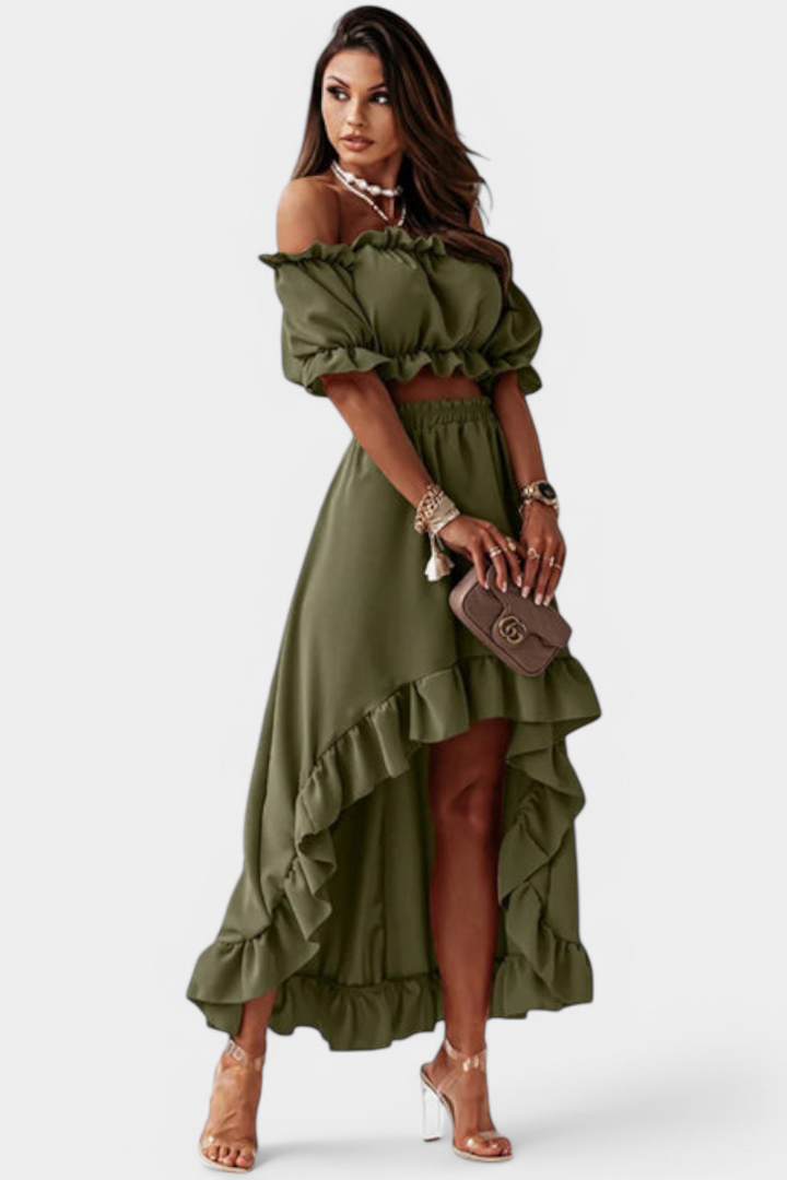 Katja | Conjunto de Dos Piezas Off-Shoulder