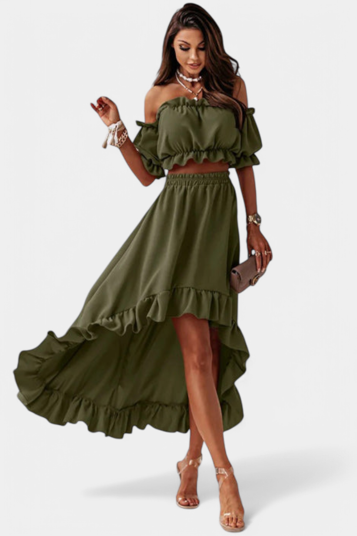 Katja | Conjunto de Dos Piezas Off-Shoulder