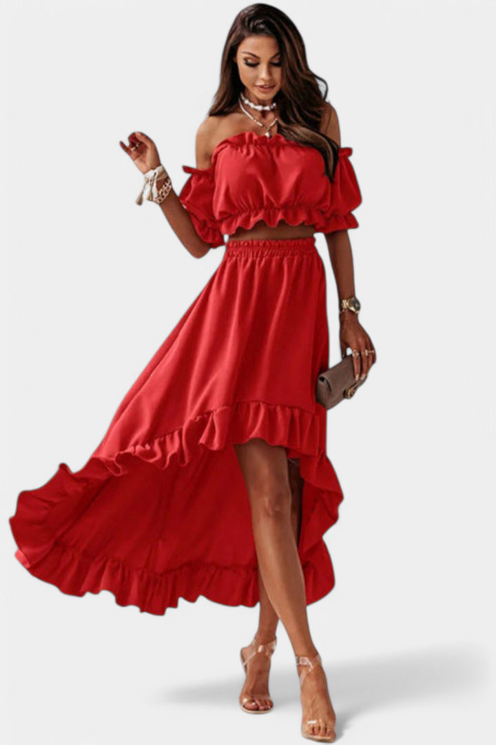 Katja | Conjunto de Dos Piezas Off-Shoulder