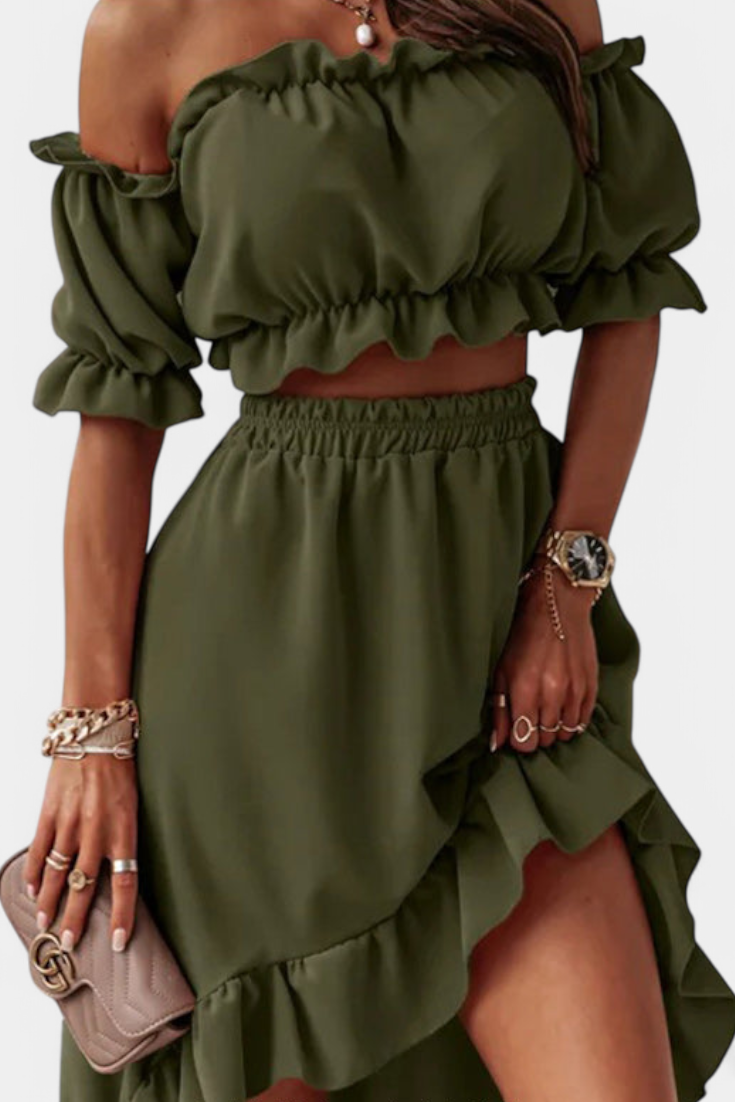 Katja | Conjunto de Dos Piezas Off-Shoulder