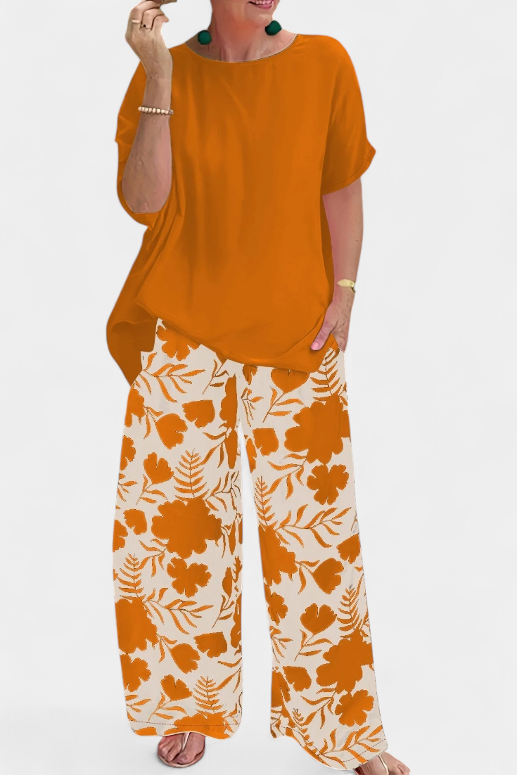 Aivy | Conjunto Floral de Dos Piezas con Toque Relajado