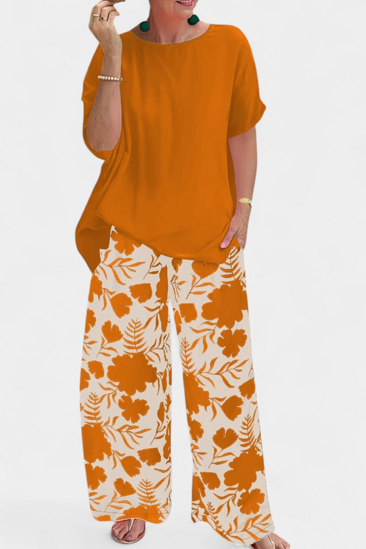 Aivy | Conjunto Floral de Dos Piezas con Toque Relajado