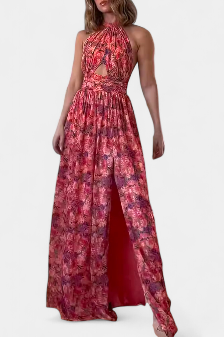 Rihanna | Vestido Floral Sin Espalda para Días de Sol