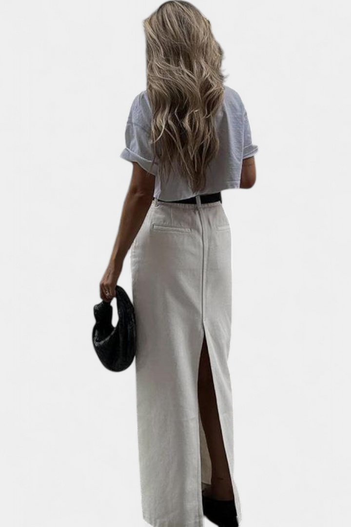 Yenifer | Falda Maxi con Abertura Parisina