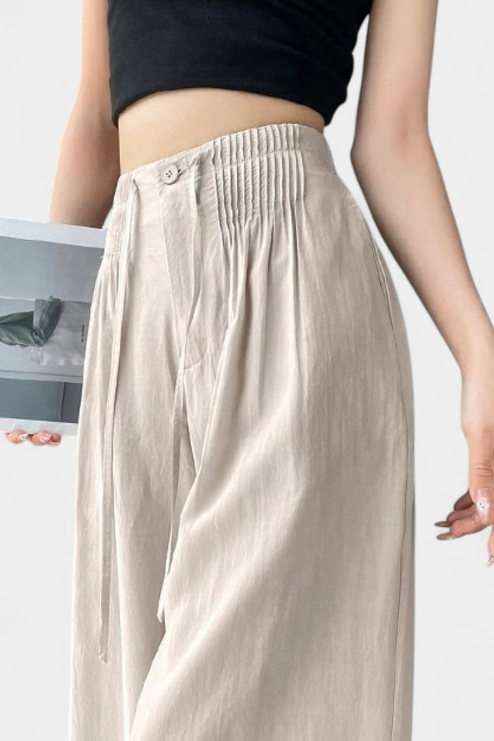 Ilyana | Pantalones de Cintura Alta y Pierna Ancha