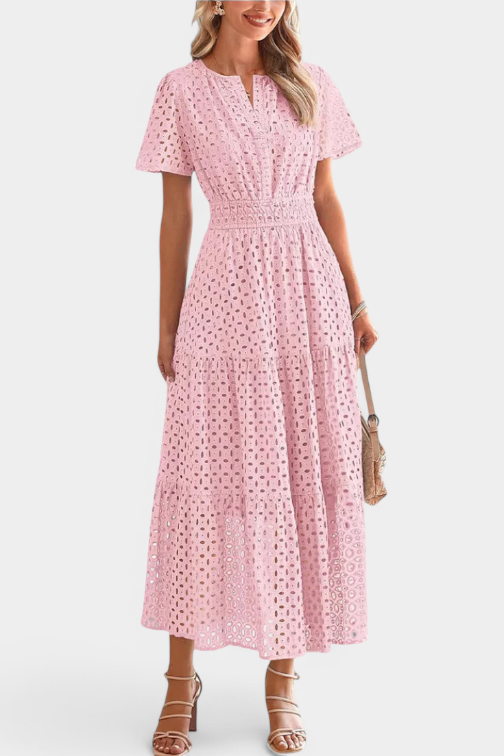 Imani | Vestido Maxi de Encaje Bordado