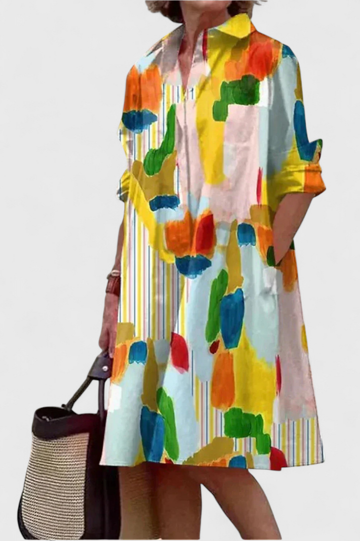 Larissa | Vestido Artístico de Colores Vivos