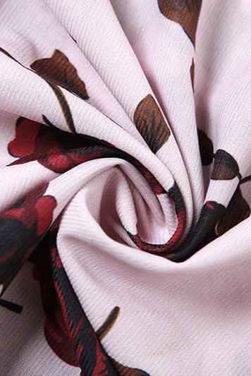 Irina | Vestido Deslizante de Satén con Estampado Floral y Espalda Descubierta