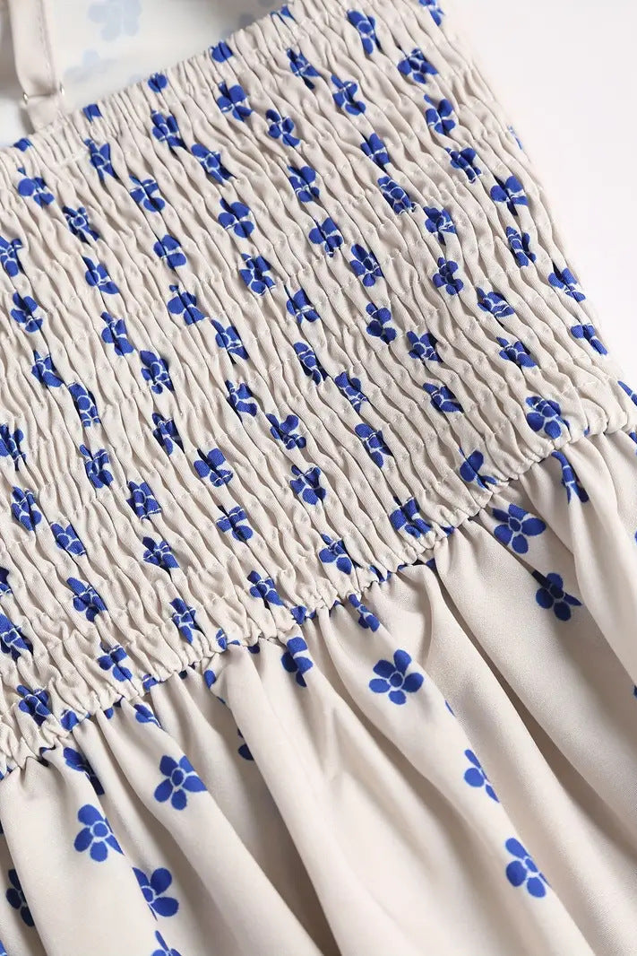 Maricela | Vestido Vintage con Tirantes y Estampado de Sardinas