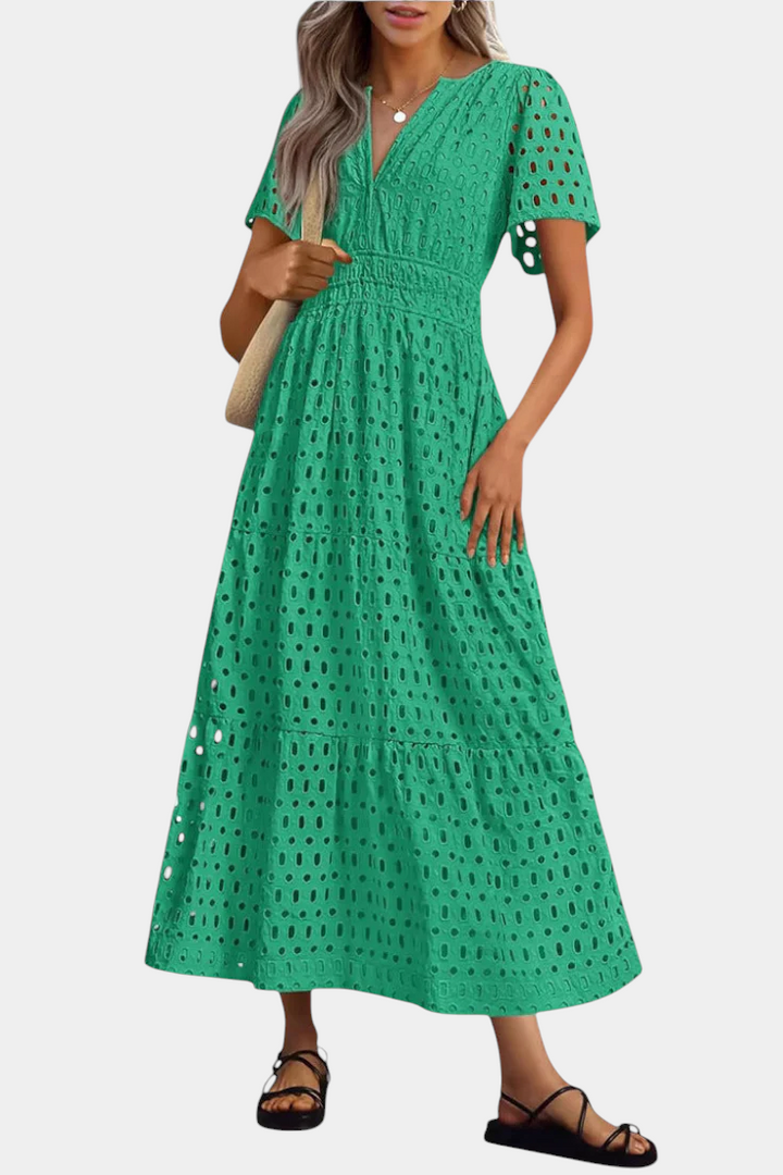 Imani | Vestido Maxi de Encaje Bordado