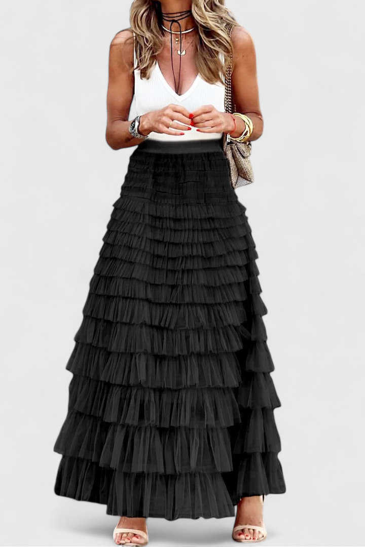 Capucine | Falda Larga de Tul Vintage