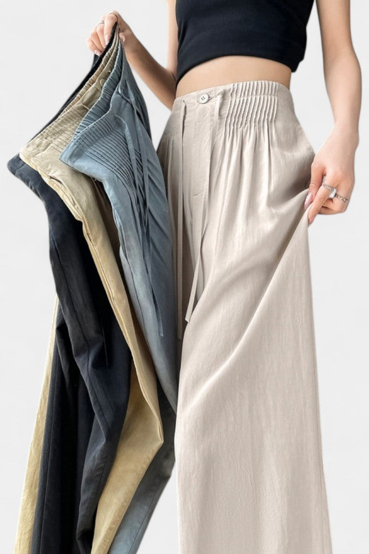 Ilyana | Pantalones de Cintura Alta y Pierna Ancha