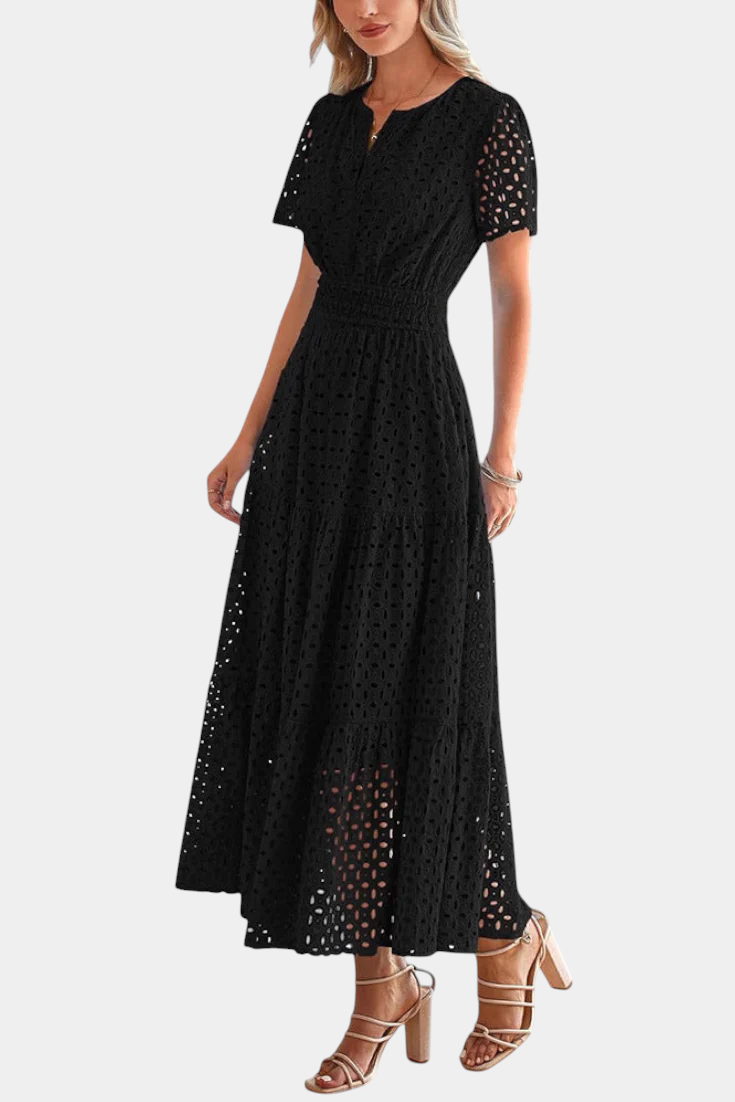 Imani | Vestido Maxi de Encaje Bordado