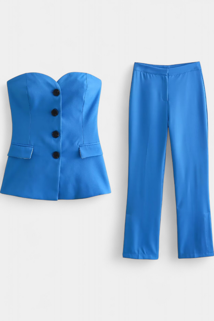 Paesha | Conjunto Relajado sin Mangas y Pierna Ancha