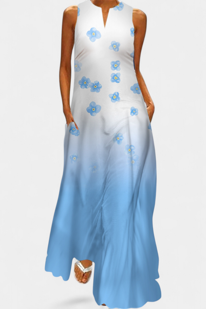 Enna | Vestido Colorido Sin Mangas con Escote en V