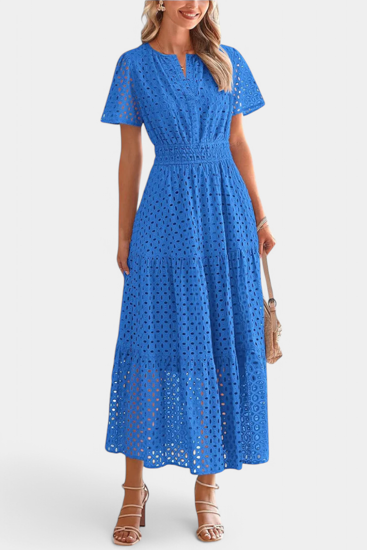 Imani | Vestido Maxi de Encaje Bordado