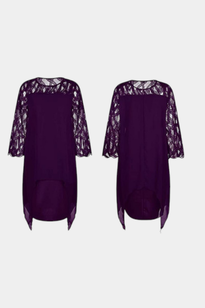 Yana | Vestido Talla Grande con Mangas de Encaje