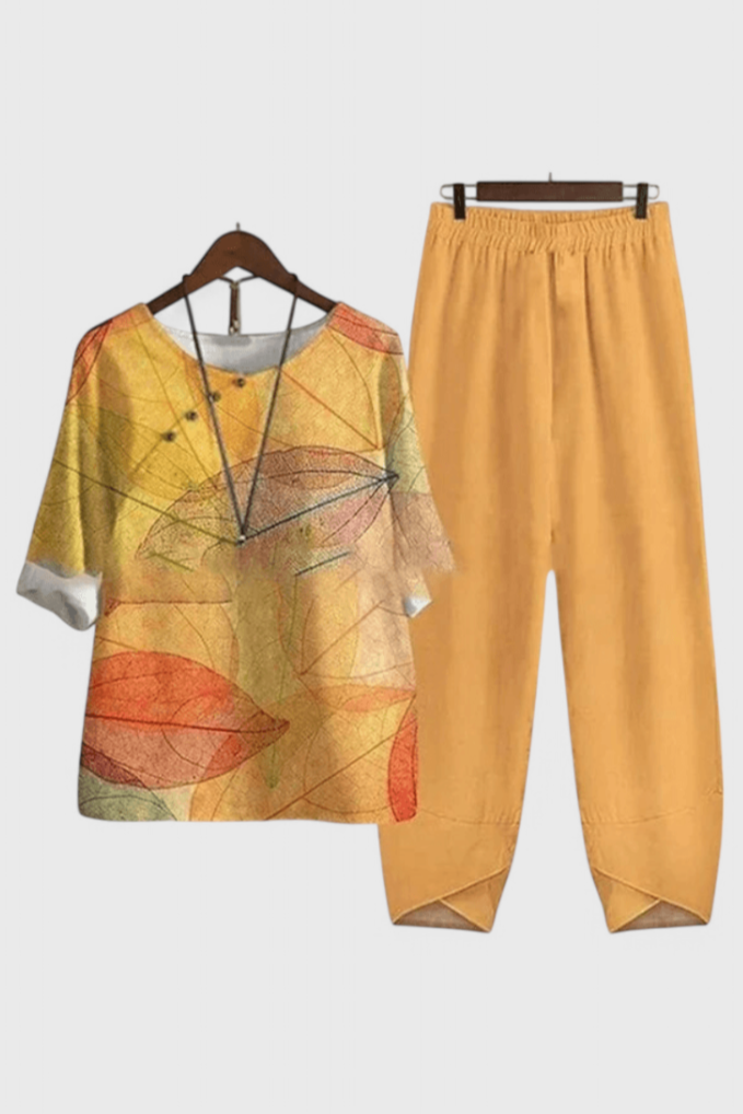 Ursula | Conjunto Chic de Camisa y Pantalón con Estilo Relajado