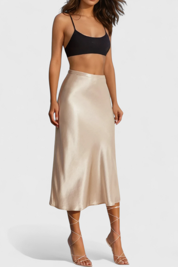 Maxima | Falda Midi con Cintura Alta