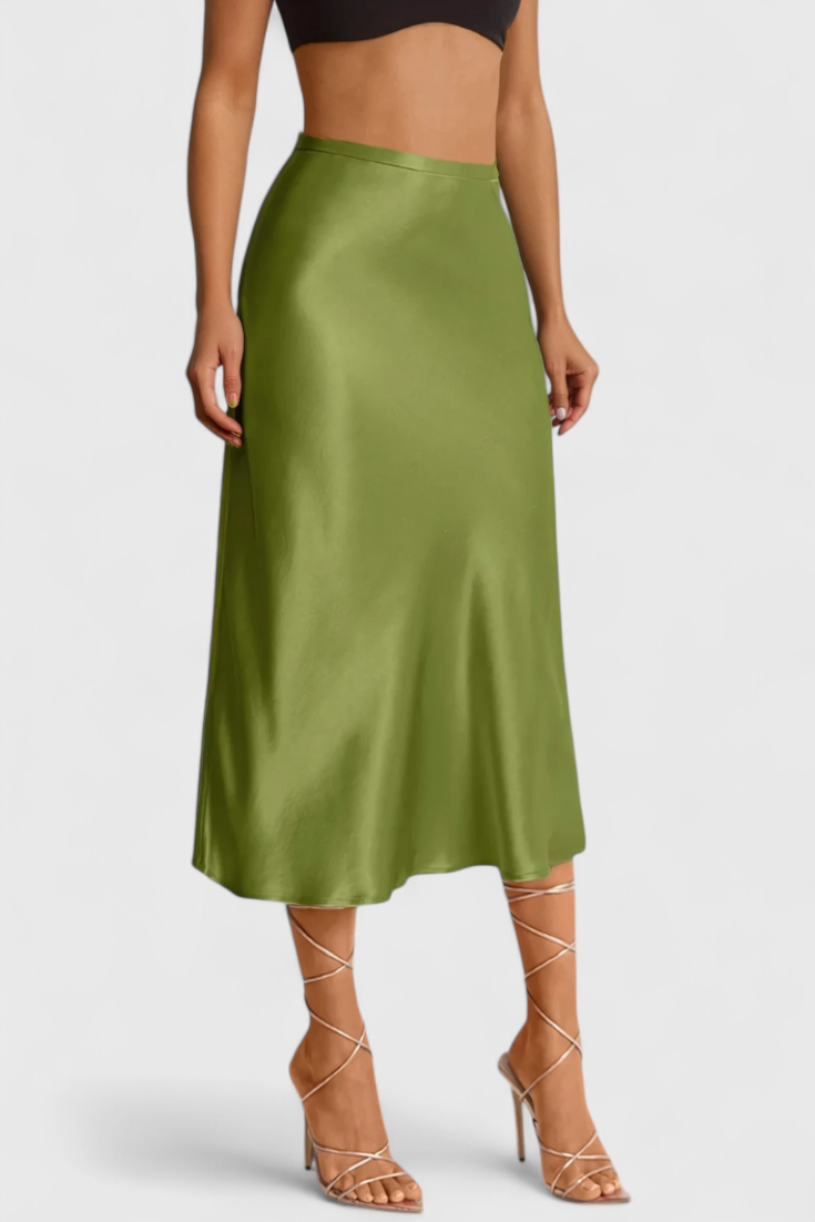 Maxima | Falda Midi con Cintura Alta