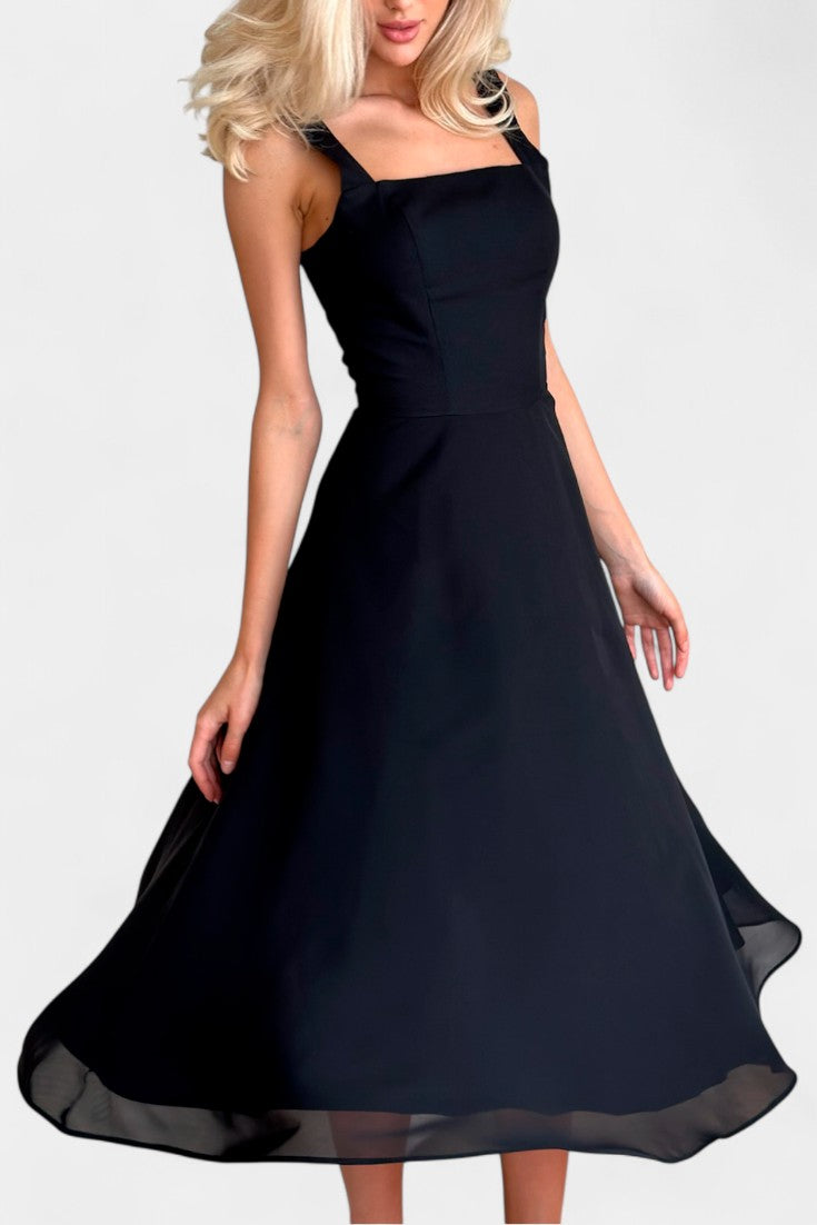 Mary | Vestido Midi A-Line Sin Mangas