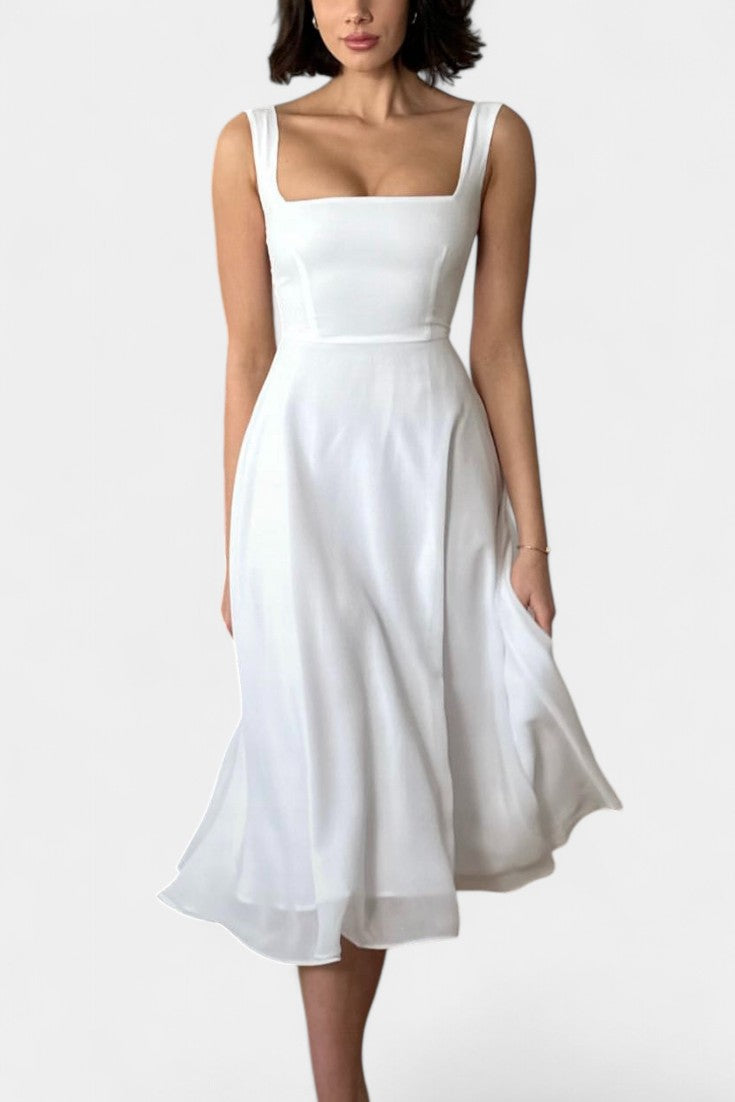 Mary | Vestido Midi A-Line Sin Mangas