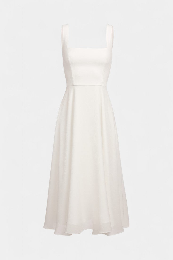 Mary | Vestido Midi A-Line Sin Mangas