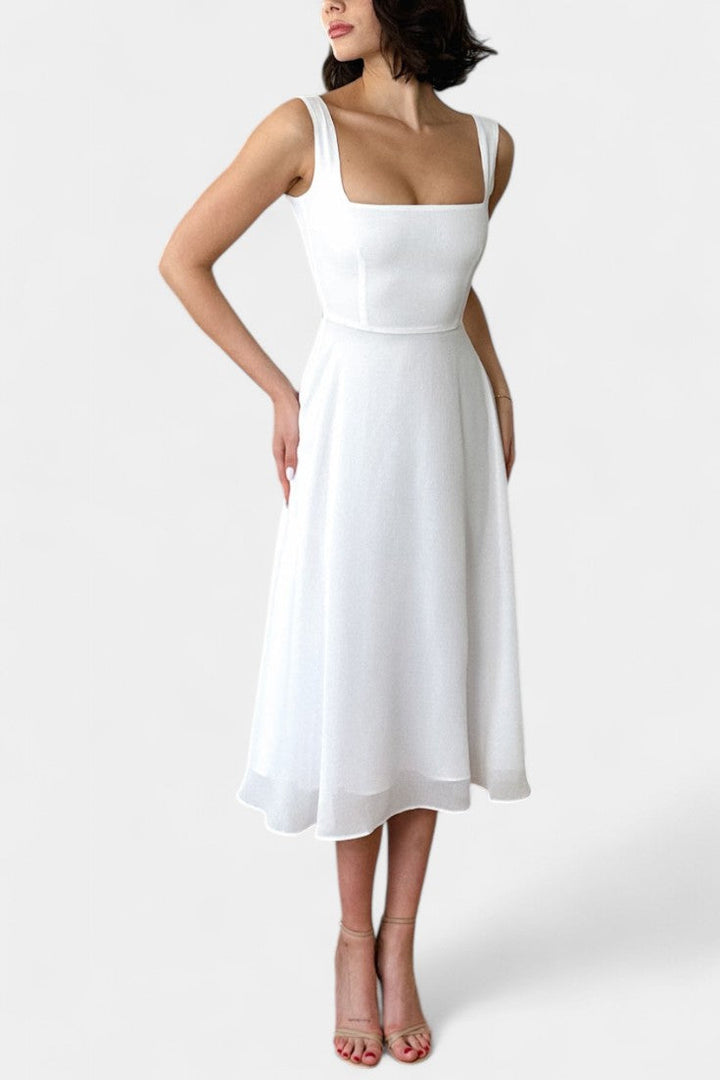 Mary | Vestido Midi A-Line Sin Mangas