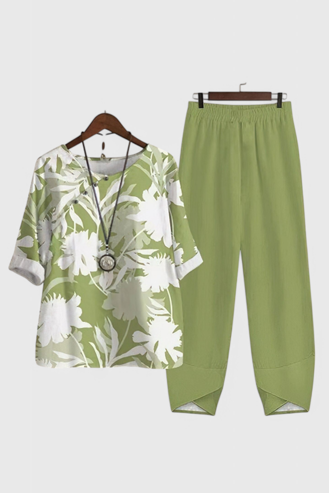 Ursula | Conjunto Chic de Camisa y Pantalón con Estilo Relajado