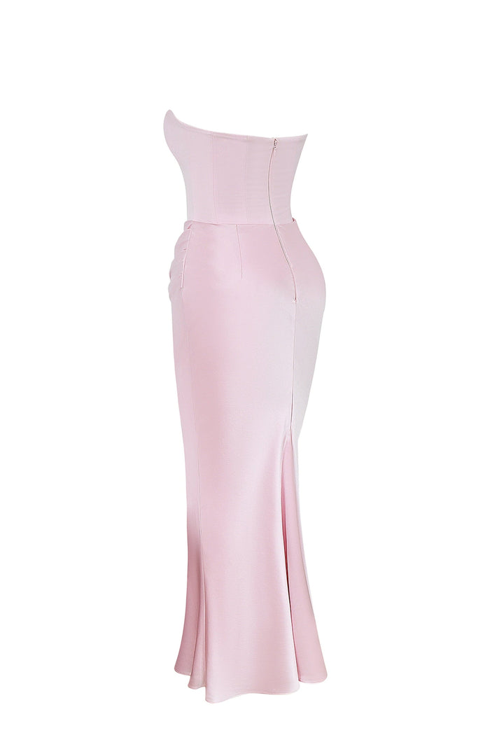 Emily | Vestido Maxi Drapado Sin Tirantes