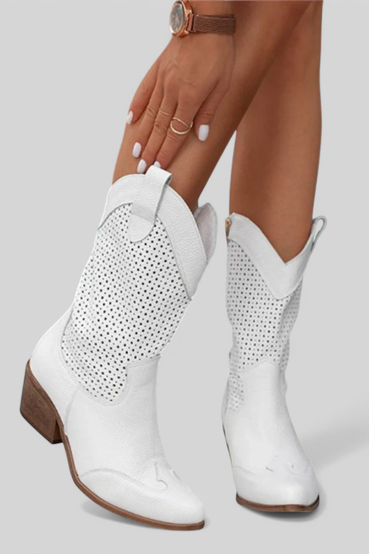 Anna | Botas de vaquero modernas con cremallera lateral