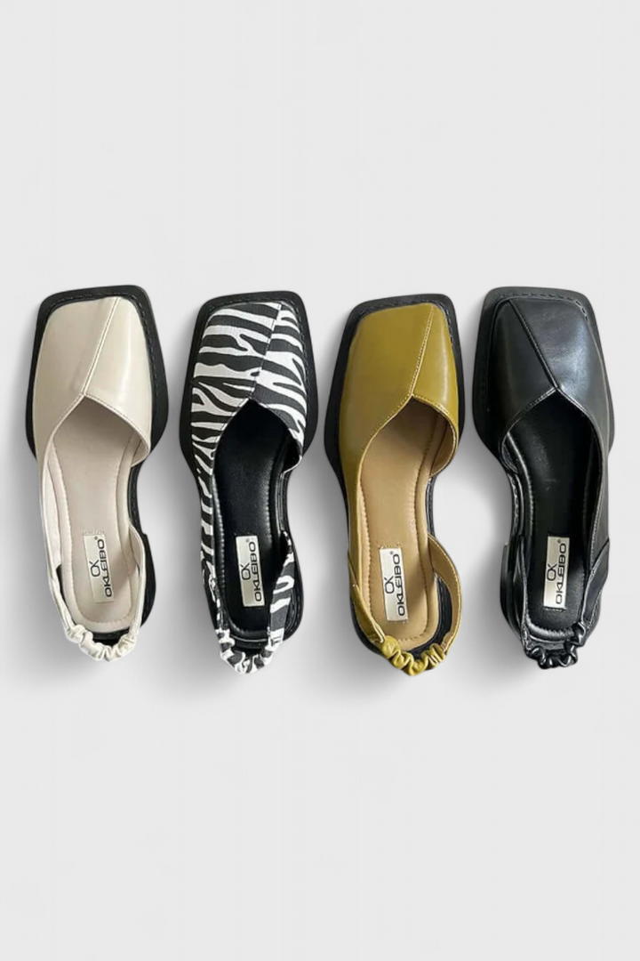 Cora | Zapatillas Acolchadas de Punta Cuadrada