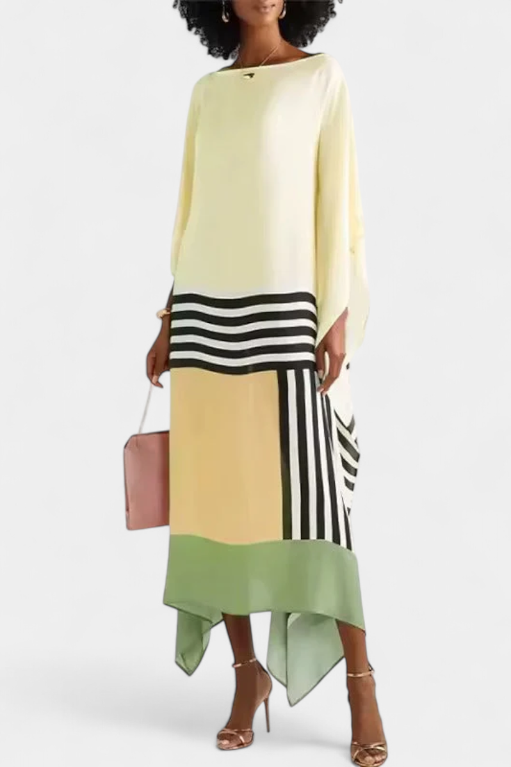 Elenora | Caftán Geométrico de Corte Amplio