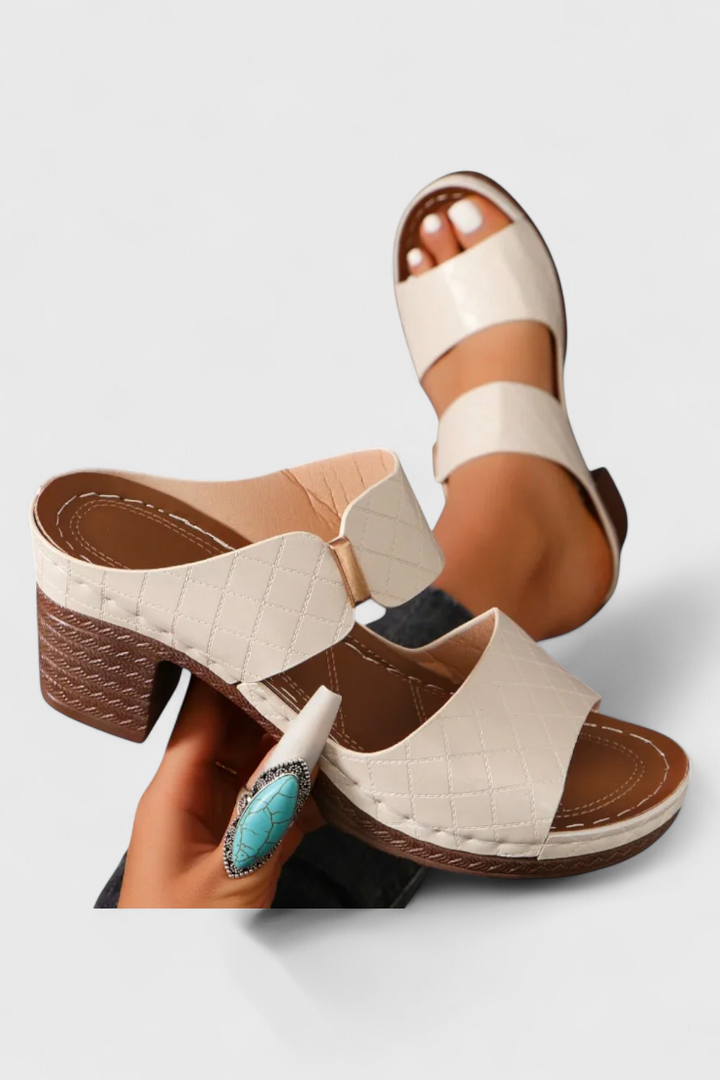 Tess | Sandalias de confort ortopédico con tacón bloque