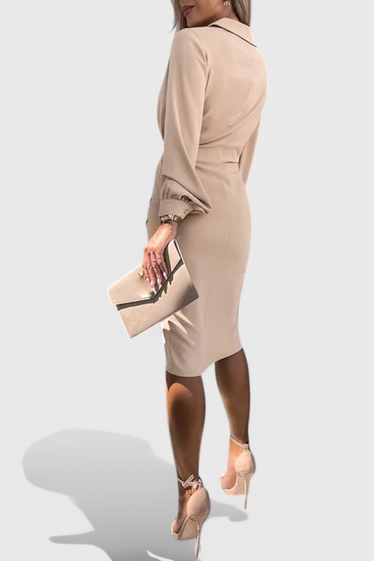 Lillian | Vestido Midi con Detalle Cortado